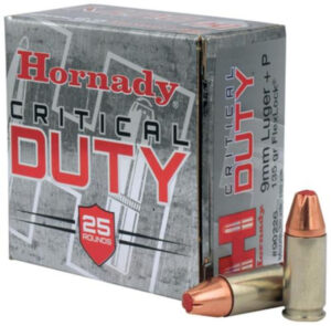 Hornady Critical Duty 9mm Ammo +P 135 Grain FlexLock 25/bx - 90226