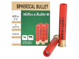 Sellier & Bellot .410 Bore Ammo 3” 00 Buckshot 5 Shot 25/bx - SB410B