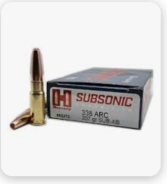 Hornady Subsonic 338 ARC 307 Grain Sub-X 20 Round - 82272
