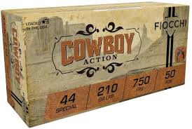 Fiocchi Cowboy Action, .44 Special, 210 Grain, Lead Flat Point, 750FPS 50/Box - 44SCA