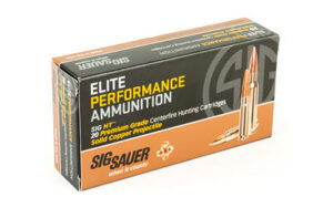 Sig Sauer Elite Performance Hunting HT 308 Winchester Ammo 150 Grain Solid Copper Expanding Lead‑Free 20/bx - E308H1-20
