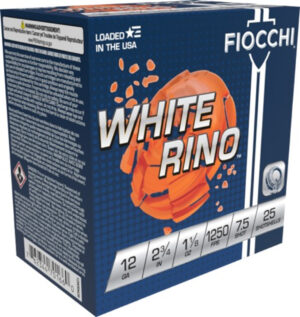 Fiocchi 12ga 2 3/4" 1 1/8oz #8 White Rhino Target Loads 25/bx - 12WRNO8