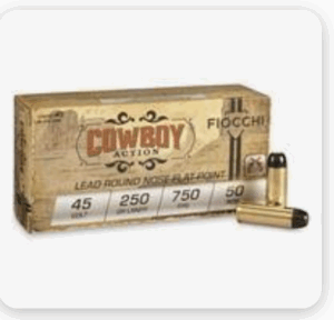Fiocchi 45 COLT 250gr Cowboy Action Lead Round Nose Flat Point 50/bx - 45LCCA