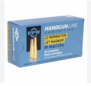 PPU .22 Rem Jet Mag 45 gr Soft Point 50 Per Box