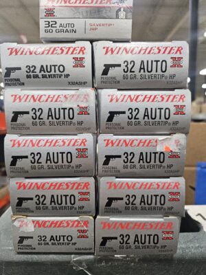 Winchester Silvertip 32 ACP 60gr Hollow Point 50 Rounds