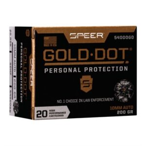 Speer 10mm 200gr Gold Dot Hollow Point 20-count box