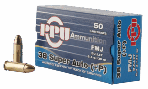 PPU 38 Super 130gr +P  FMJ