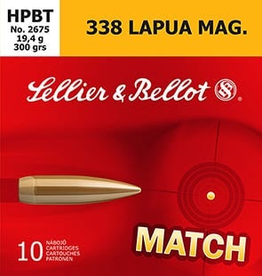 Sellier & Bellot 338 Lapua 300gr. HPBT