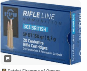 PPU 303 British 150gr SP BT