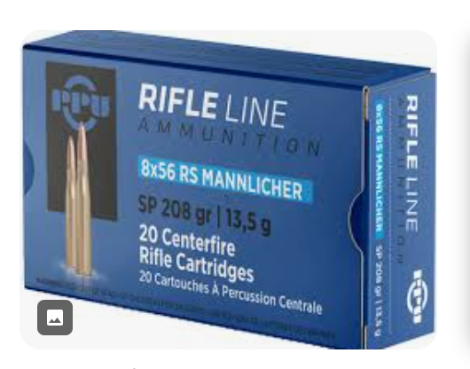 Prvi Partizan 8x56 mm RS Mannlicher Ammo 208 Grain Soft Point 20/bx – PP856S