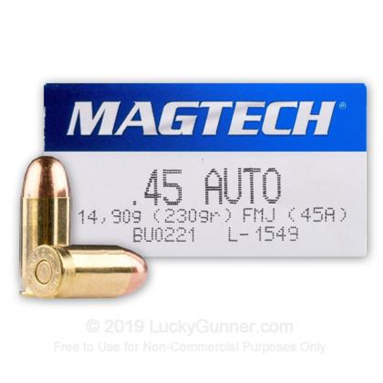 Magtech .45 ACP 230gr FMJ – 50rd