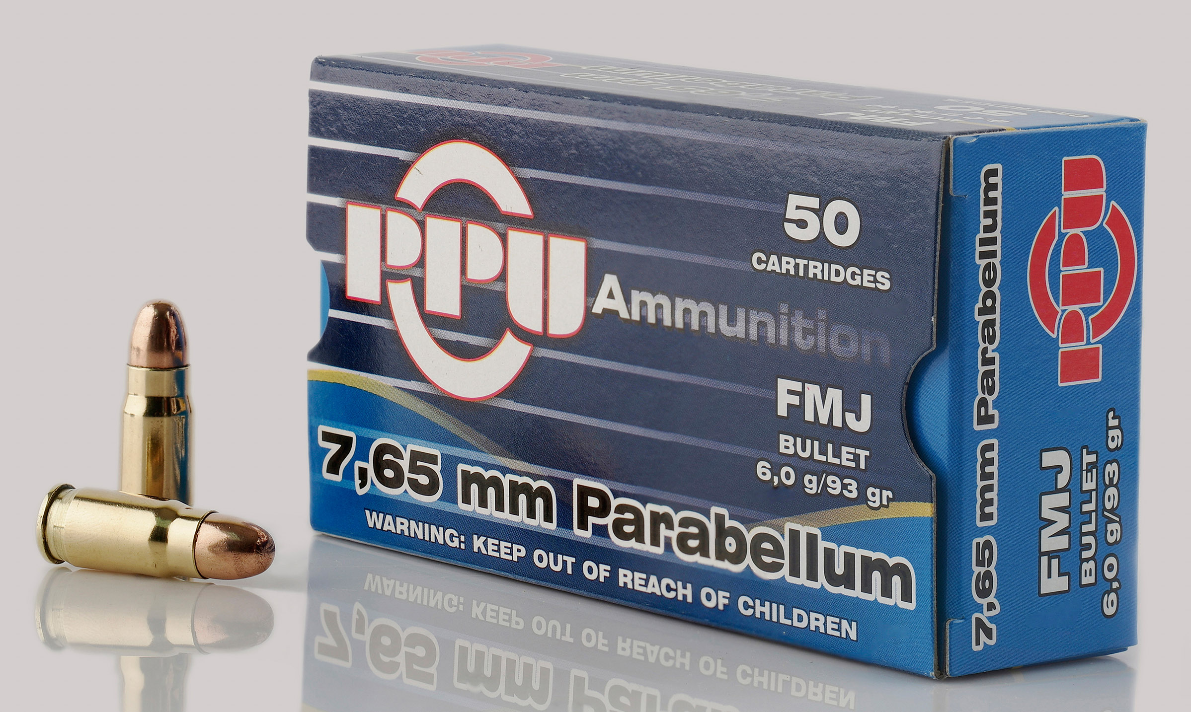 PPU (Prvi Partizan) 30 Luger (7.65 Parabellum) Ammo 93 Grain Full Metal Jacket - PPH765P