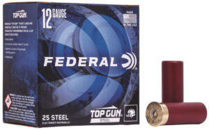 Federal Top Gun 12 Gauge Ammunition 25 Rounds 2-3/4" Shell #7 Steel Shot 1-1/8 oz TG1477