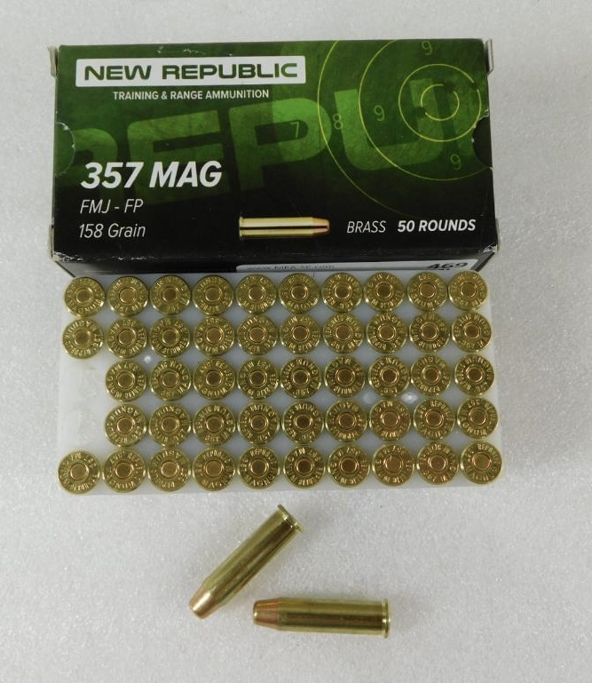 New Republic 357 Magnum 158gr. Full Metal Jacket 50 Rounds