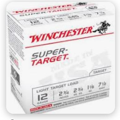 Winchester Super Target 12 Gauge Ammo 2 3/4" 1 1/8 oz #7.5 Lead Shot 25 Rounds - TRGT127