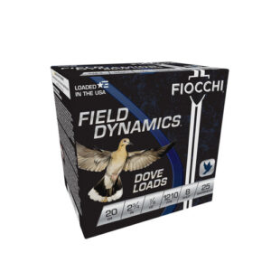 Fiocchi Field Dynamics 20 Gauge Ammo 2 3/4" 7/8 oz #8 Shot 25/bx - 20GT8