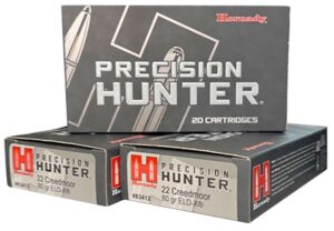 Hornady Precision Hunter .22 Creedmoor 80 Grain ELD-X Brass Cased Rifle Ammunition 20/bx - 83412