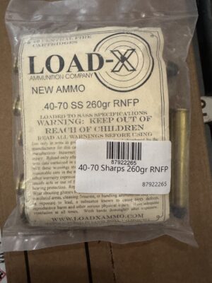 Load-x 40-70 Sharps 260gr Round Nose Flat Point