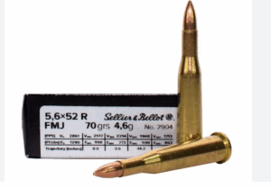 Sellier & Bellot 5.6x52R 70gr FMJ (22 Savage high power) SSB5652RB