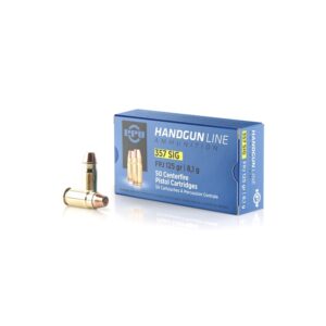 Prvi Partizan 357 SIG Ammo 125 Grain Full Metal Jacket Flat Point 20/bx - PPH357S