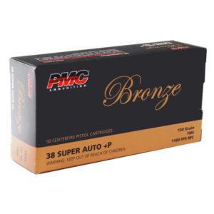 PMC Bronze 38 Super +P Ammo 130 Grain Full Metal Jacket 50/bx - 38SA