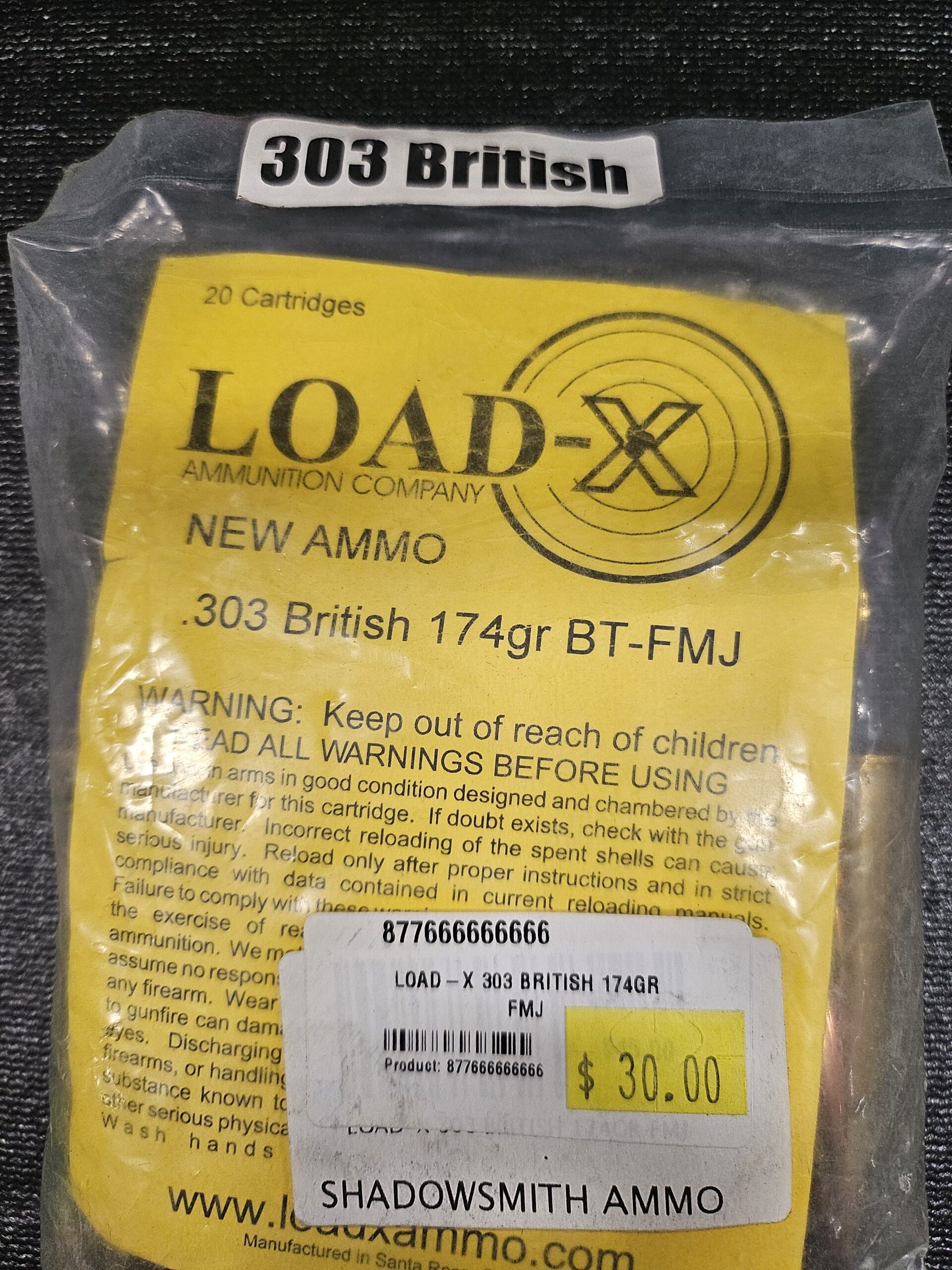 Load-x 303 BRITISH 174GR FMJ