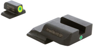 AmeriGlo SW301 i-Dot Sight Set for Smith & Wesson M&P Green Tritium LumiGreen Outline Front Sight-Green Tritium Rear Sight