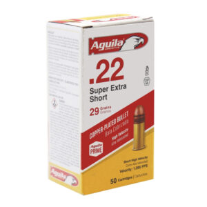 Aguila 22 Short Ammo 29 Grain Copper Plated Solid Point 50/bx - 1B220110