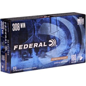 Federal Power-Shok 308 Winchester Ammo 180 Grain Soft Point 20/bx - 308B