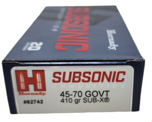 Hornady Subsonic 45-70 Government Ammo 410 Grain Sub-X Flex Tip Expanding 20/bx - 82742