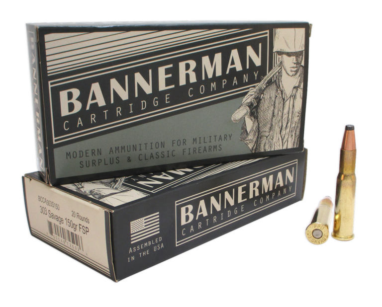 Bannerman 303 Savage Ammunition BCCA303S150 150 Grain Flat Soft Point 20 Rounds