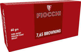 Fiocchi 7.65 BROWNING 60GR SJHP