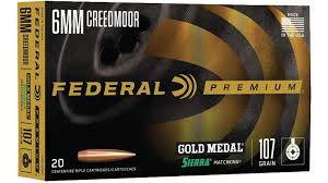 Federal 6MM CREEDMOOR 107GR MATCHKING GM6CRDM1