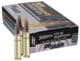 Sig Sauer Elite Match Grade 300 AAC Blackout Ammo 125 Grain Open Tip Match - E300A1-20