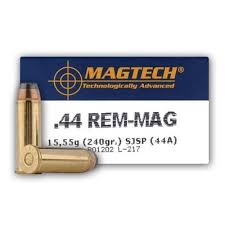 Magtech Sport 44 Remington Magnum Ammo 240 Grain Semi-Jacketed Soft Point 50/bx  - 44A