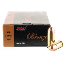 PMC Bronze .45 ACP Ammunition 50 Rounds FMJ 230 Grain 45A