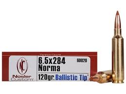 Nosler 6.5X284 NORMA 120GR BT