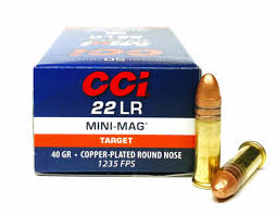 CCI Mini-Mag 50rd. 40gr Copper Plated Round Nose Ammo 03050CC - 50 Rounds