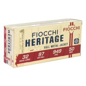 Fiocchi Heritage 32 S&W Long Ammo 97 Grain Full Metal Jacket 50/bx - FCH32SWLA