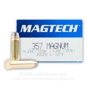Magtech .357 Magnum Ammunition 50 Rounds SJHP 158 Grain - 357B