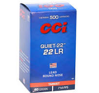 CCI Quiet 22 Long Rifle Ammo 40 Grain Lead Round Nose 50/bx - 960