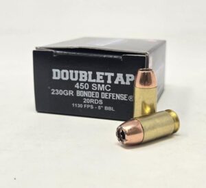 DoubleTap 450 SMC Ammunition Bonded Defense 450S230BD 230 Grain Jacketed Hollow Point 20 Rounds