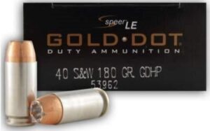 CCI 40 S&W Speer Gold Dot CCI53962 180 Grain Jacketed Hollow Point 50 rounds