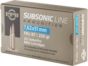 PPU 7.62x51 Subsonic FMJBT 200gr PPS762