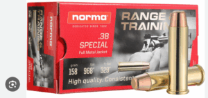 Norma Range and Training 38 Special Ammo 158 Grain Full Metal Jacket