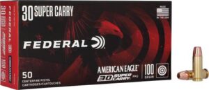 Federal American Eagle 30 Super Carry Ammo 100 Grain Full Metal Jacket 50/bx - AE30SCA
