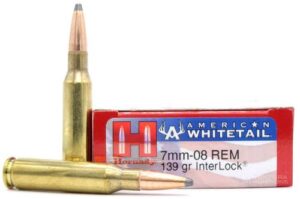 Hornady American Whitetail 7mm-08 Remington Ammo 139 Grain InterLock Spire Point 20/bx - 8057