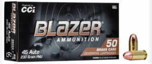 CCI Blazer Brass 45 ACP AUTO Ammo 230 Grain Full Metal Jacket 50/bx - 5230
