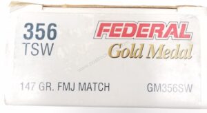 Federal 356 TSW Match Gold Medal 147GR FMJ MATCH 50/bx - GM356SW