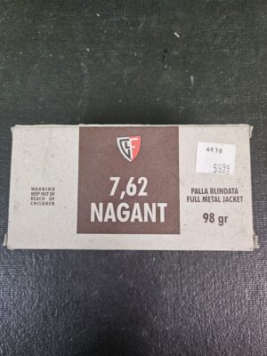 Fiocchi 7.62 Nagant 98gr FMJ (7.62x38mmR) 50/bx
